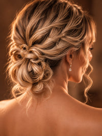 Styled hair detail