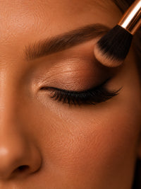 Eye makeup application detail